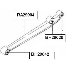 Сайлентблок задн подвески DAEWOO MATIZ 98-10, SUZUKI JIMNY 98- BH29020 BH29020 JIKIU