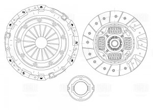 Сцепление в сборе Hyundai Tucson (04-) 2.0 CDRi (с мех. муфт) (FR 0834) FR 0834 TRIALLI