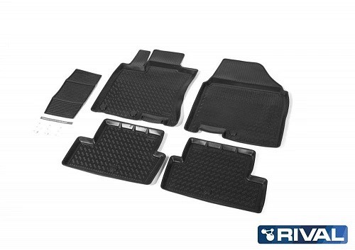 коврики салона! полиуретан 5 шт.\ Nissan Qashqai I 06-14 14105003 RIVAL