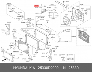 Крышка бачка расширительного HYUNDAI Elantra (19-) OE 25330D9000 HYUNDAI KIA