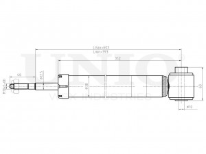 Амортизатор газовый задней подвески SAB-10464 UNIO