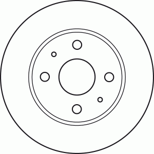 Диск тормозной передний DAIHATSU SIRION (M1, M3_), YRV (M2) DF4887 DF4887 TRW