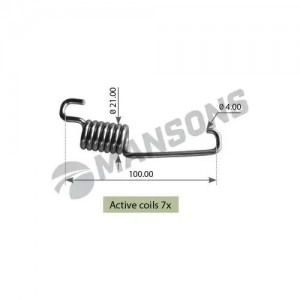 Пружина BPW полуприцепа колодок стяжная (105х21х4.0) MANSONS SPR005 MANSONS