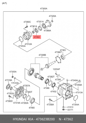 Подшипник HYUNDAI KIA OE 473623B200 HYUNDAI KIA