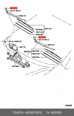 КРЫШКА ПОВОДКА ЩЕТКИ 85292-13010 85292-13010 TOYOTA