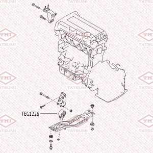 Опора двигателя передняя KIA Carens/Shuma/Sephia/Mentor/Spectra 97- TEG1226 TEG1226 TATSUMI