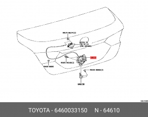 ЗАМОК БАГАЖНИКА 84631-4GA3A 64600-33150 64600-33150 TOYOTA