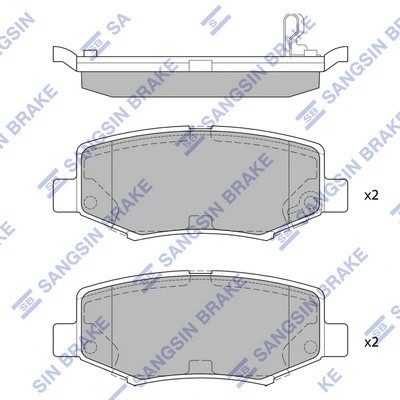 Колодки задние DODGE NITRO 06-12, JEEP COMPASS, WRANGLER, LIBERTY SP2186 SP2186 SANGSIN