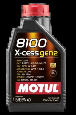 Масло моторное MOTUL 8100 X-CESS GEN2 5W40 синт.1л 109774 MOTUL