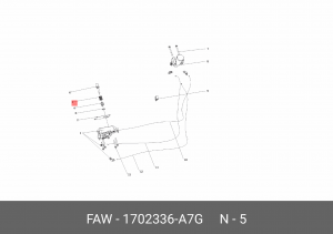Пружина КПП 1702336-A7G FAW
