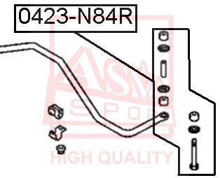 ТЯГА СТАБИЛИЗАТОРА ЗАДНЯЯ MITSUBISHI 0423N84R 0423-N84R ASVA
