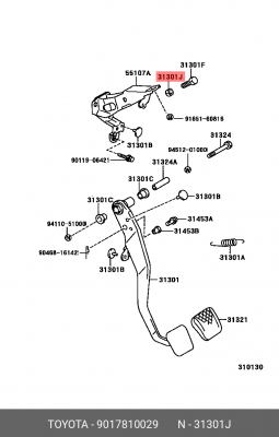 ГАЙКА 90178-10029 TOYOTA