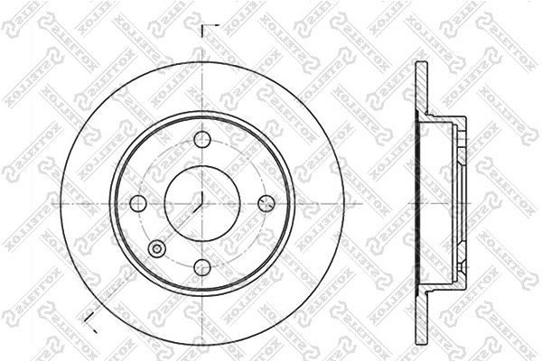 диск тормозной передний!\ Ford Fiesta/Orion 1.8D 89> 6020-2526-SX STELLOX