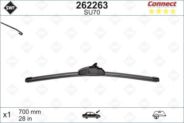 Щетка стеклоочистителя 700мм бескаркасная Connect Upgrade SWF 262263 SWF