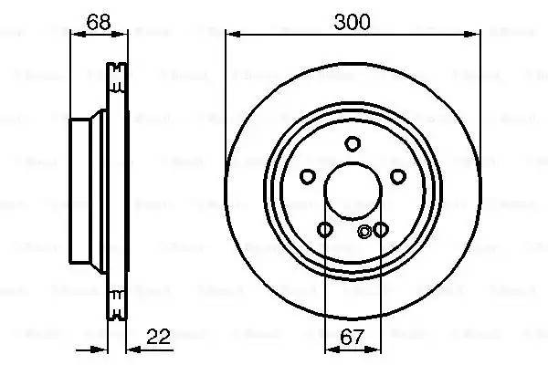 Диск тормозной MERCEDES E (W211) (02-09) задний (1шт.) BOSCH 0 986 479 042 BOSCH