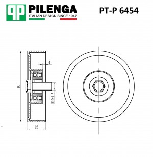 Ролик натяжителя ремня SUZUKI GRAND VITARA II PT-P6454 PTP6454 PILENGA