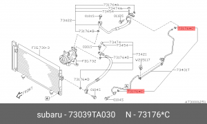 Кольцо уплотнительное SUBARU 73039TA030 73039TA030 SUBARU