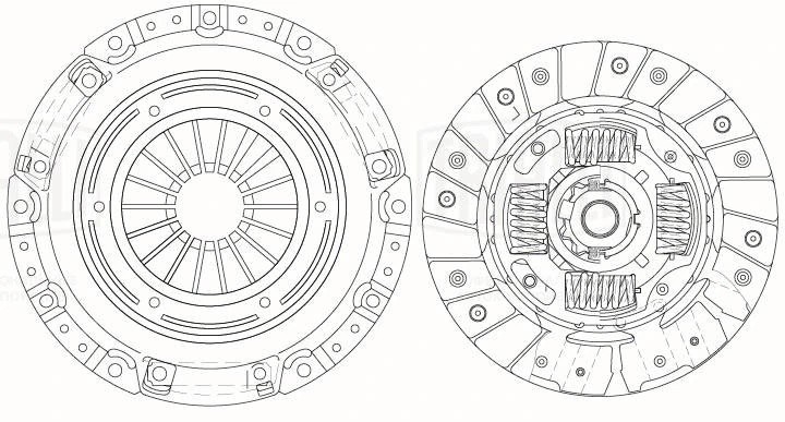 Сцепление в сборе для а/м Chevrolet Cobalt (13-) 1.5i (без муфты) (FR 0511) FR 0511 TRIALLI