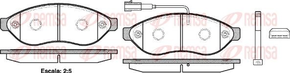 1237 01 FVR1923 [425356] !колодки дисковые п.\ Citroen Jumper,Fiat Ducato,Peugeo 123701 REMSA
