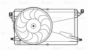 Э/вентилятор охл. для а/м Mazda 3 (BK) (03-) 2.0i (с кожухом) (LFK 2520) LFK 2520 LUZAR