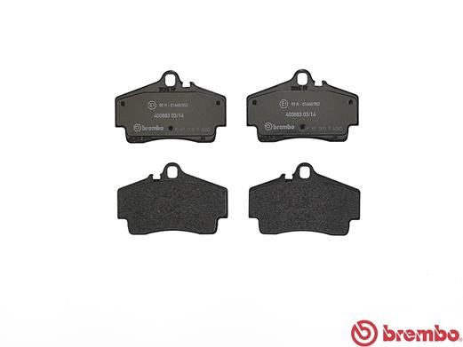 P65008 GDB1395=654 00 !колодки дисковые з.\ Porsche Boxster 986 2.5-3.2 96>/911  P65008 BREMBO