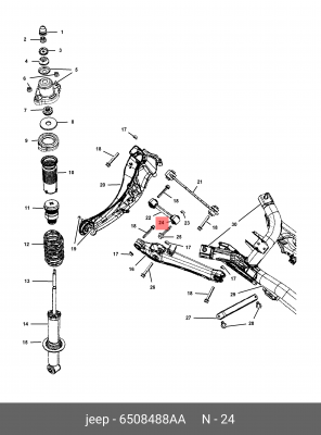ШАЙБА/UNTERLEGSCHEIBE 06508488AA 6508488AA CHRYSLER