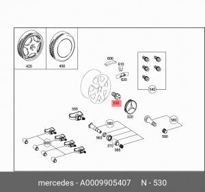 БОЛТ 0009905407 A 000 990 54 07 MERCEDES BENZ