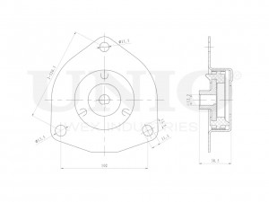 Опора амортизатора передняя RMP-13100 UNIO
