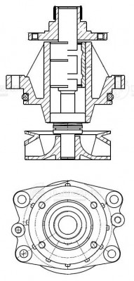 Насос водяной для а/м BMW 3 (E36) (90-)/5 (E34) (89-) 2.0i/2.5i  LWP26105 LWP26105 LUZAR