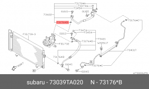 Кольцо уплотнительное SUBARU 73039-TA020 73039TA020 SUBARU