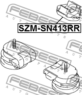 опора двигателя передняя!\ Suzuki Jimny SN413 98> SZM-SN413RR FEBEST