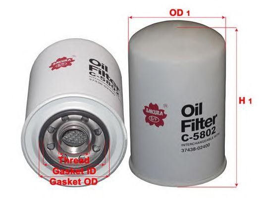 Фильтр масляный HITACHI SAKURA C5802 SAKURA