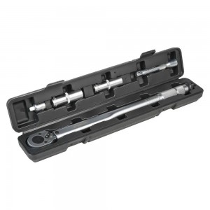 Ключ динамометрический 1/2" 40-210 Нм предельный "AIRLINE" 4 предм. (головки 19, ATBN012 AIRLINE