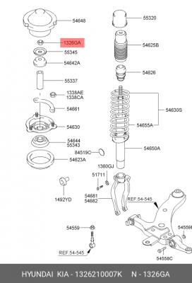 Гайка HYUNDAI KIA OE 1326210007K HYUNDAI KIA