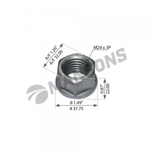 гайка фланценвая М24 H22мм, SW32 900.100 MANSONS