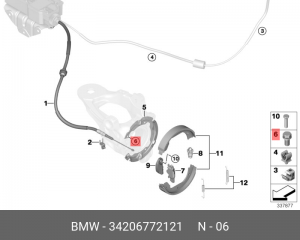 Болт BMW OE 34 20 6 772 121 BMW