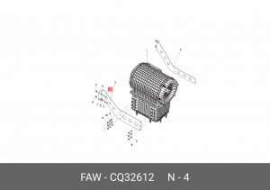 Гайка FAW J5,J6,4250,1066,J6L крепления вала карданного OE CQ32612 FAW