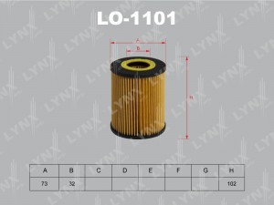 Фильтр масляный подходит для BMW 5(E60) 4.4 03/7(E65) 3.5-4.4 01/X5(E53) 4.4-4.8 LO-1101 LYNXAUTO