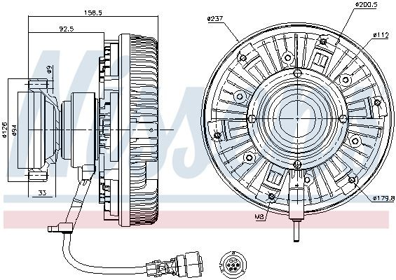 вискомуфта вентилятора! \ VOLVO FH12/FH13/FH16 86062 NISSENS