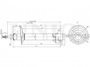Амортизатор газовый передней подвески SAB-10635 UNIO
