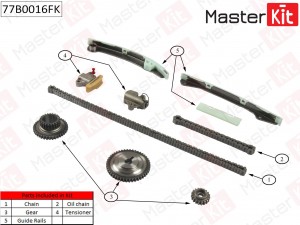 Комплект цепи ГРМ NISSAN QASHQAI 2.0 MR20DE 07- 77B0016FK 77B0016FK MASTER KIT
