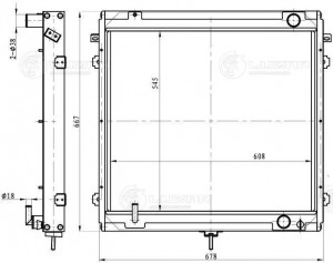 Радиатор ГАЗон Next алюминиевый (дв.ЯМЗ) LUZAR LRC0341 LUZAR