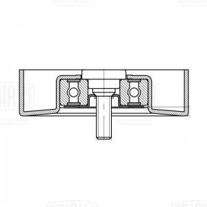 Ролик привод. ремня Audi A4 (00-) 1.6i/1.8T/2.0i (опор.) (CM 5089) CM 5089 TRIALLI