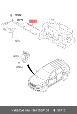 HYUNDAI/KIA СВЕЧА ЗАЖИГАНИЯ 367102F100 MOBIS