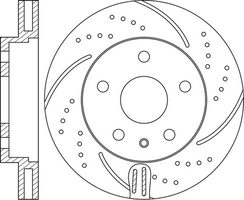 Диск тормозной VW Touareg (11-18) передний (перфорированный) (1шт.) NIBK RN1743DSET NIBK