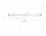 Упор газовый (амортизатор) Opel Vectra C (02-) седан (крышки багажника) (GS 2120 GS2120 TRIALLI