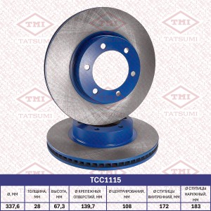 Диск тормозной передний вентилируемый TOYOTA Land Сruiser 03- TCC1115 TCC1115 TATSUMI