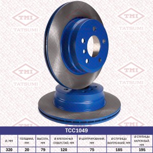 диск тормозной задний вент.!\ BMW X5(E70)/ X6(E71) 07> TCC1049 TATSUMI