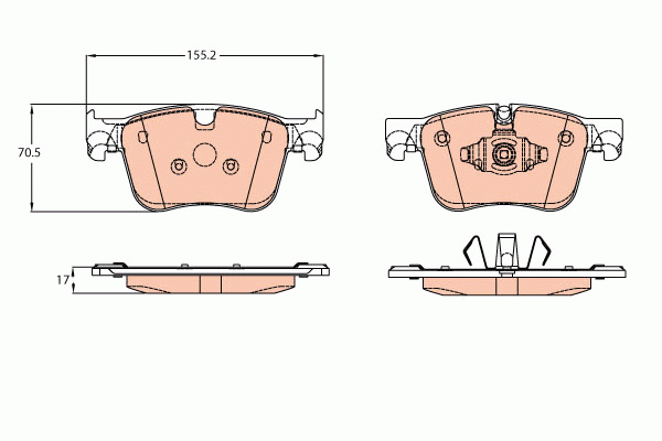 Колодки передние PEUGEOT 508 II GDB2193 GDB2193 TRW