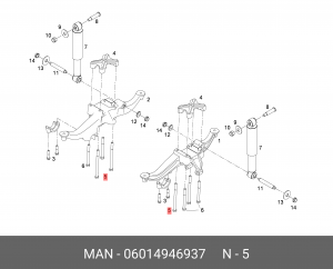 6-гранный установочный винт 06014946937 MAN